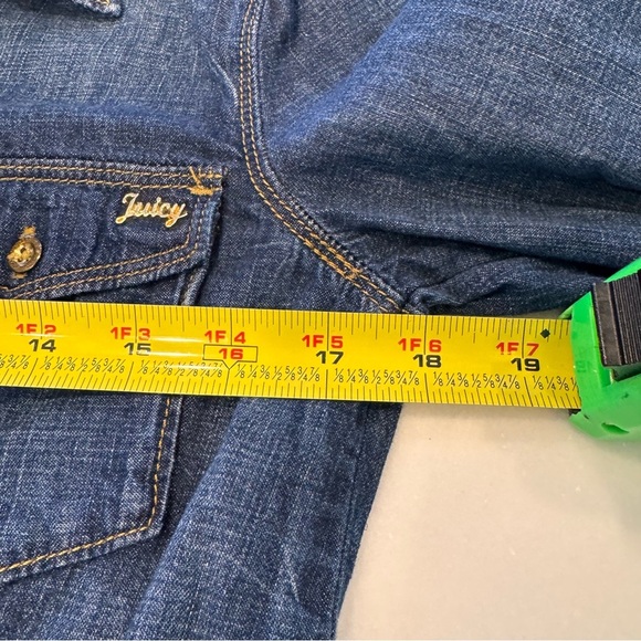 Juicy Couture Women’s Western Denim Button Up Shirt XS - Picture 7 of 10